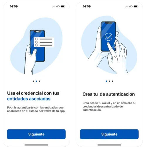 Captura de la app iOS de Wise DID Authenticator