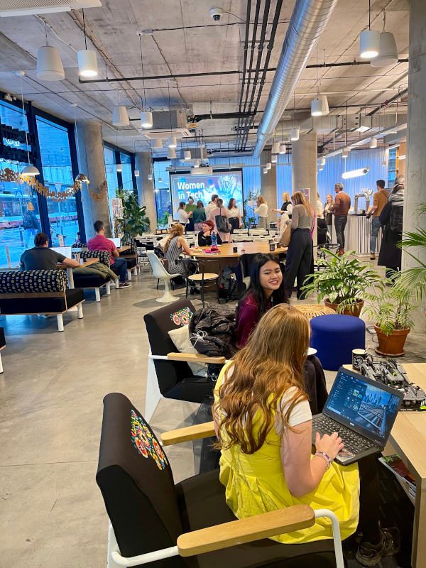 Panel discussion at the Women in Tech Breakfast